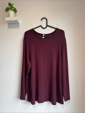 Gilmours Burgundy Long Sleeve Light Weight Knit